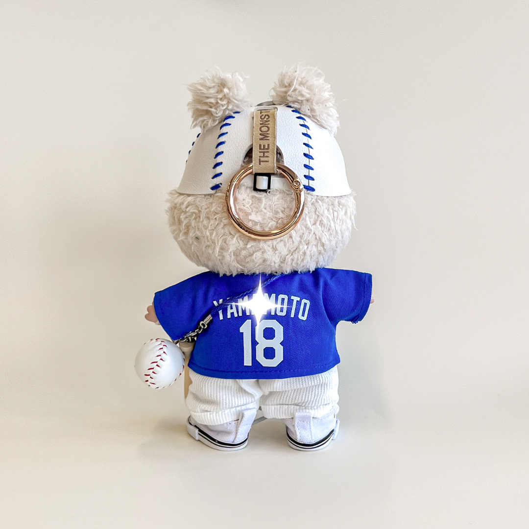 Labubu Baseball Outfit Set – Blue No. 18 Edition