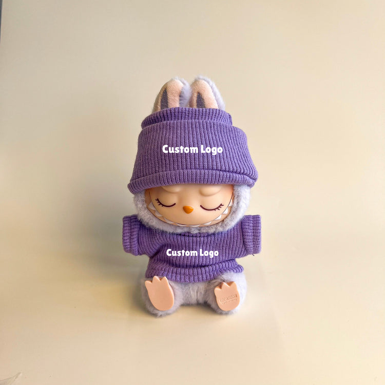 Labubu Custom Logo Outfit – Beanie & Sweater Set (Multiple Colors) alternate view 15 – Lizzie & Friends