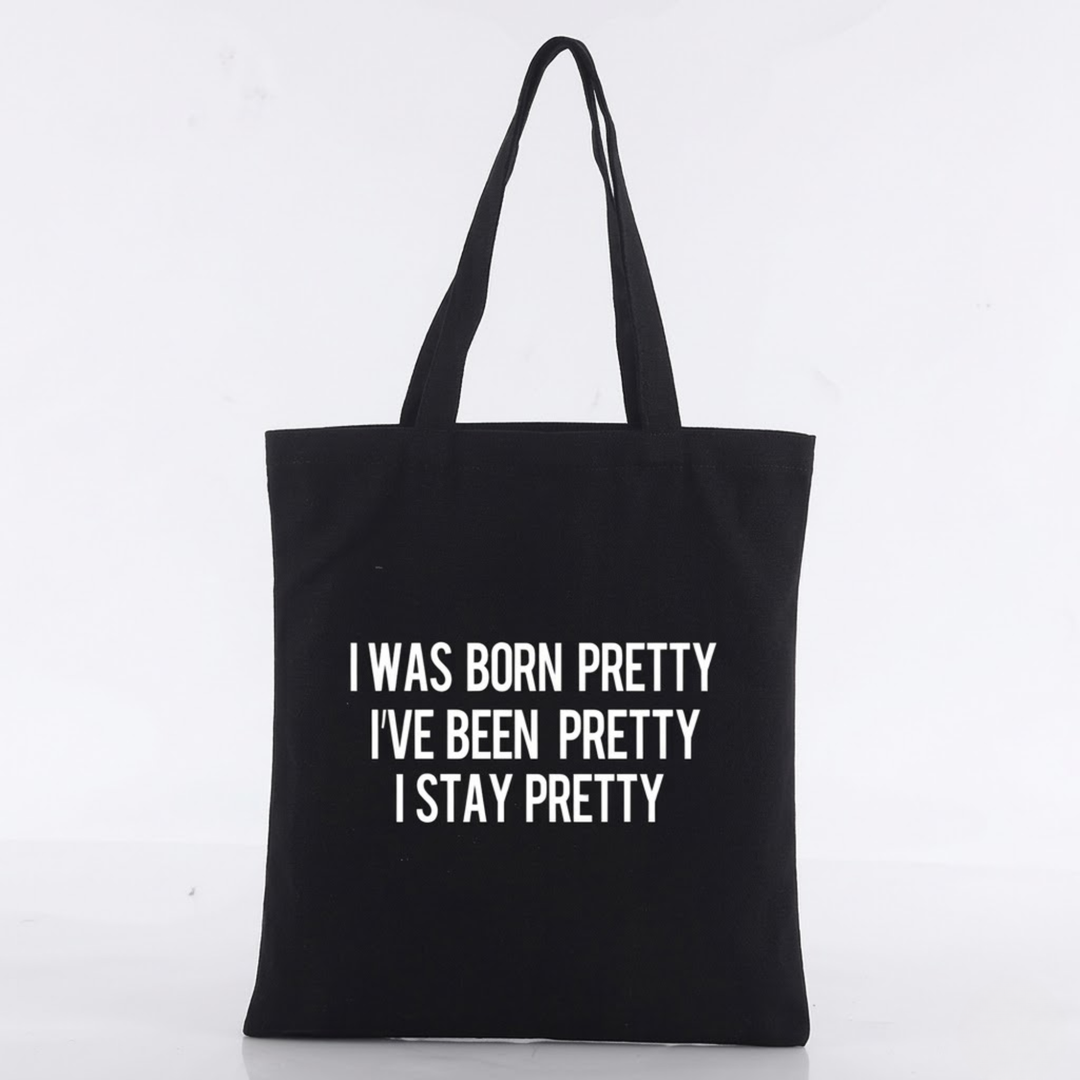 Heated Rivalry "I Stay Pretty" Slogan Canvas Tote Bag – canvas tote bag fan merch reusable book lover gift