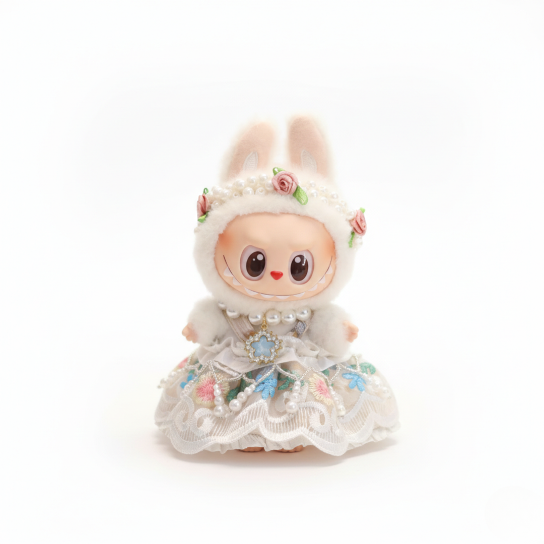 Labubu Elegant Floral Lace Princess Outfit