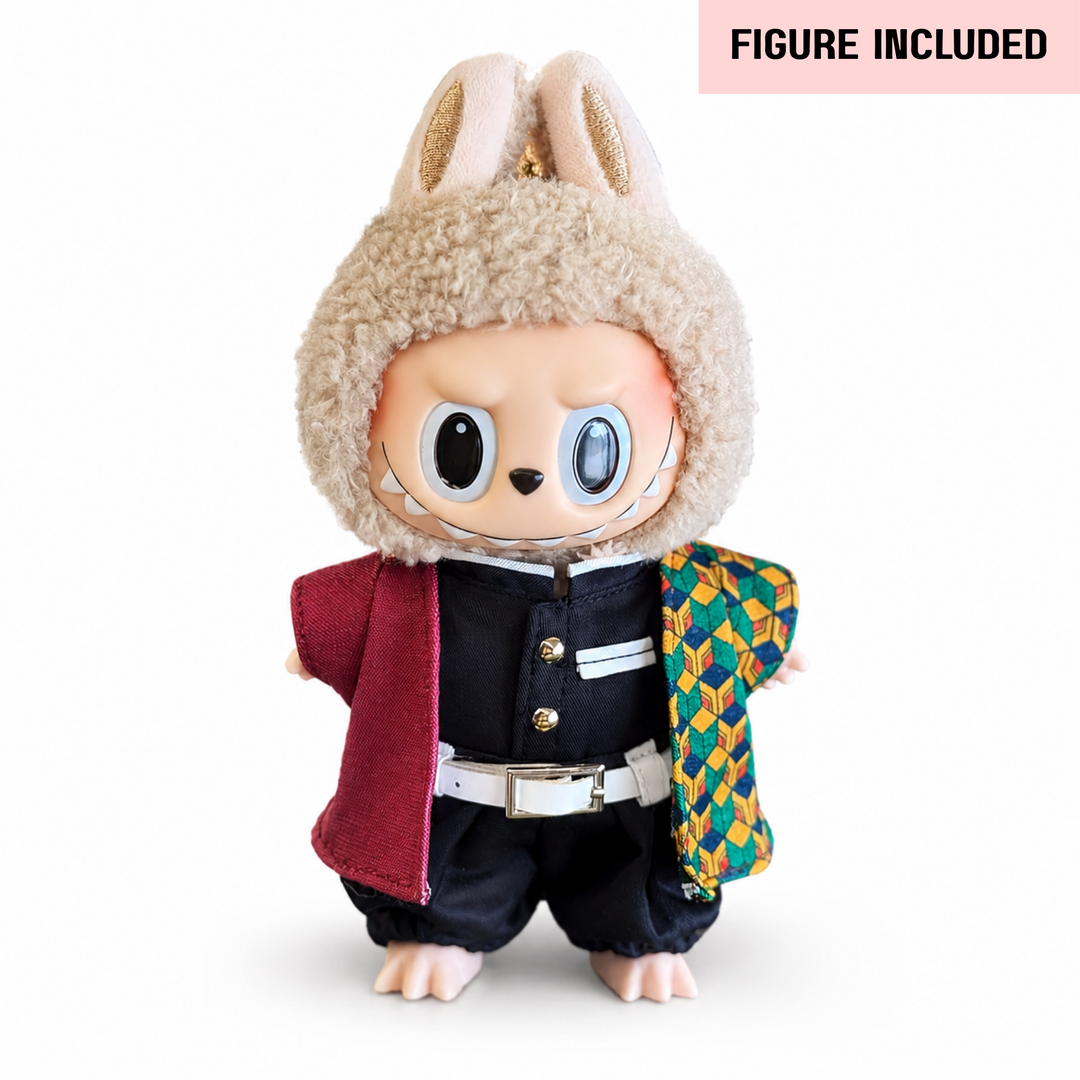 Labubu Demon Slayer Giyu Outfit Set – Complete with Authentic Toffee Figure