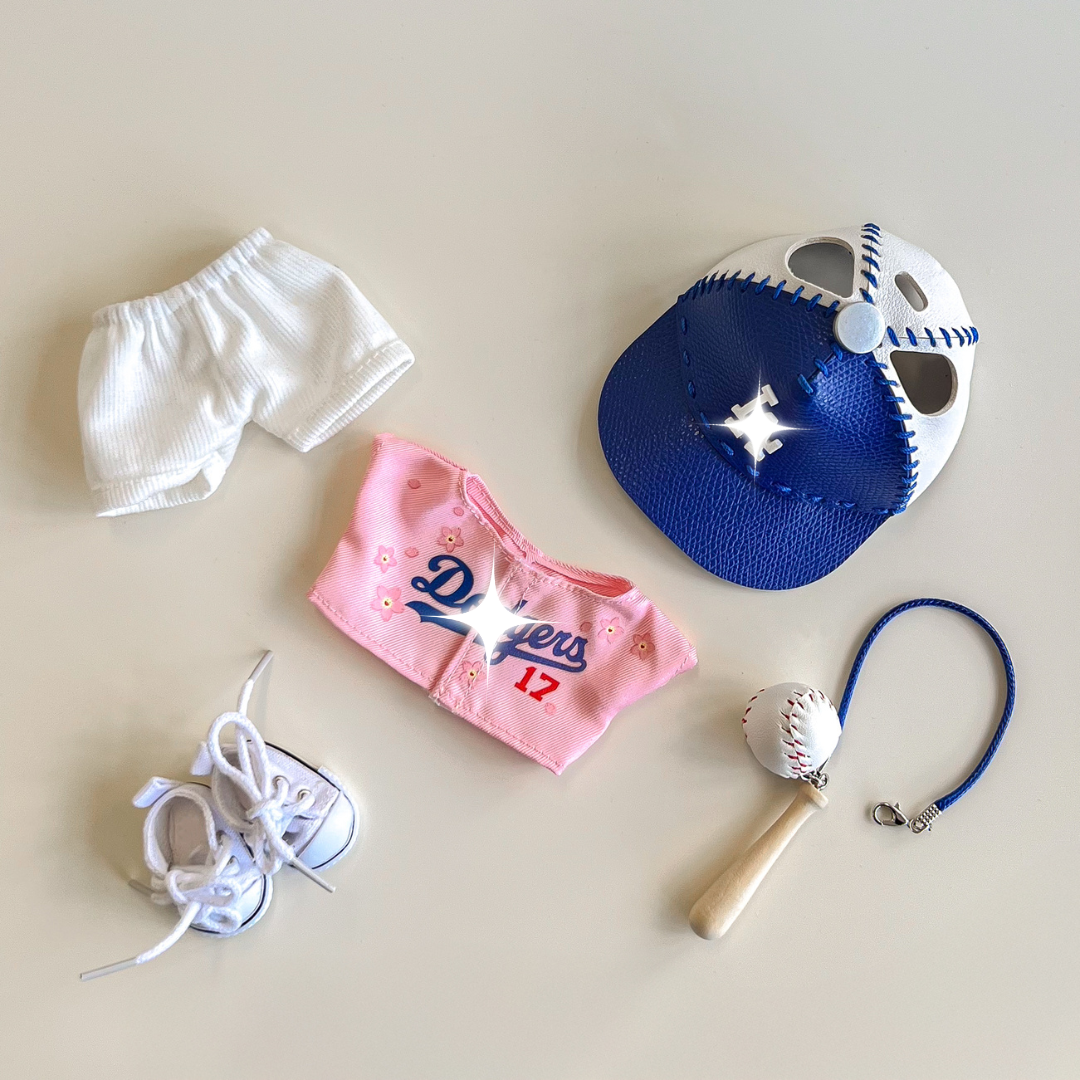 Labubu Baseball Outfit Set – Tokyo Pink Edition