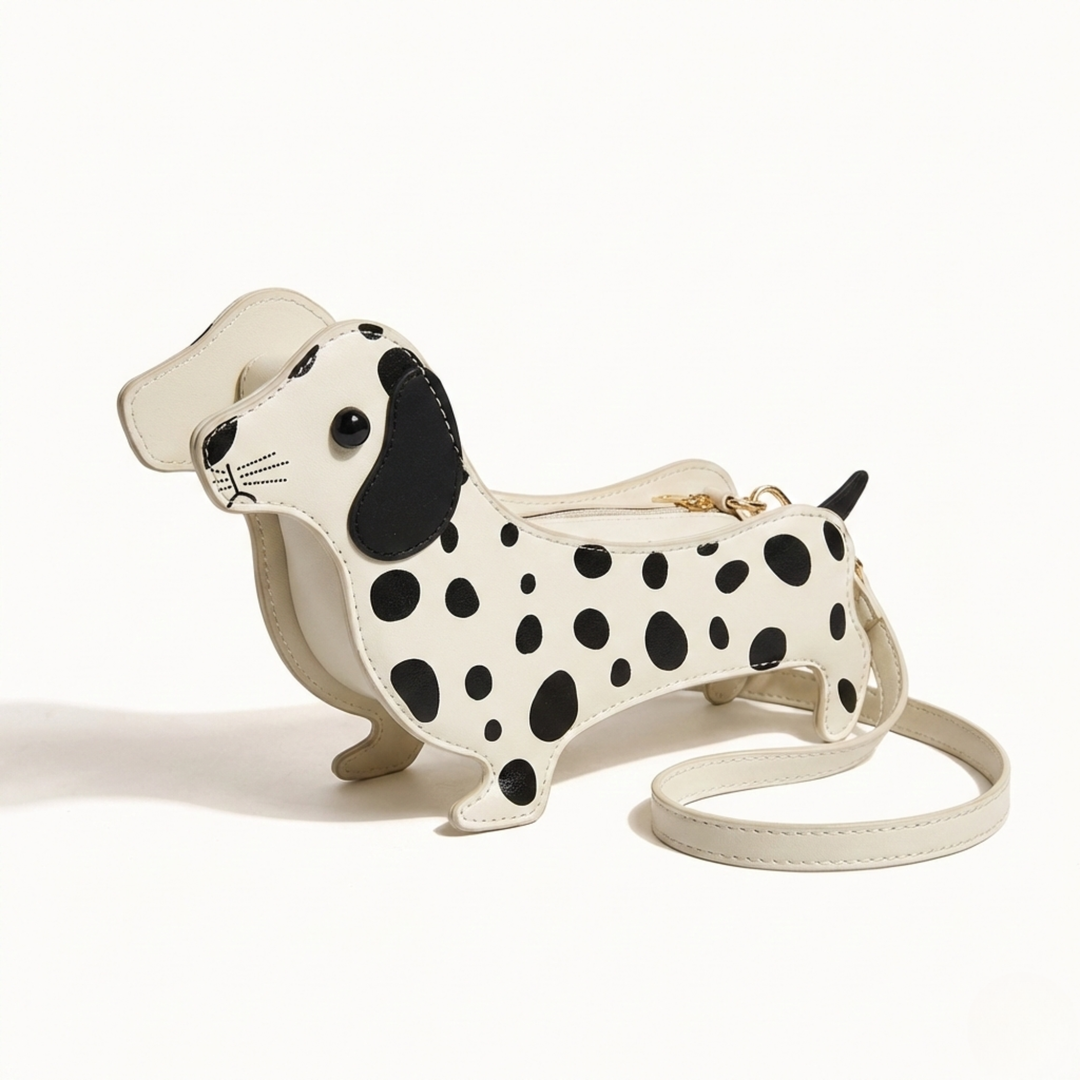 Whimsical Dalmatian Dog Crossbody Bag