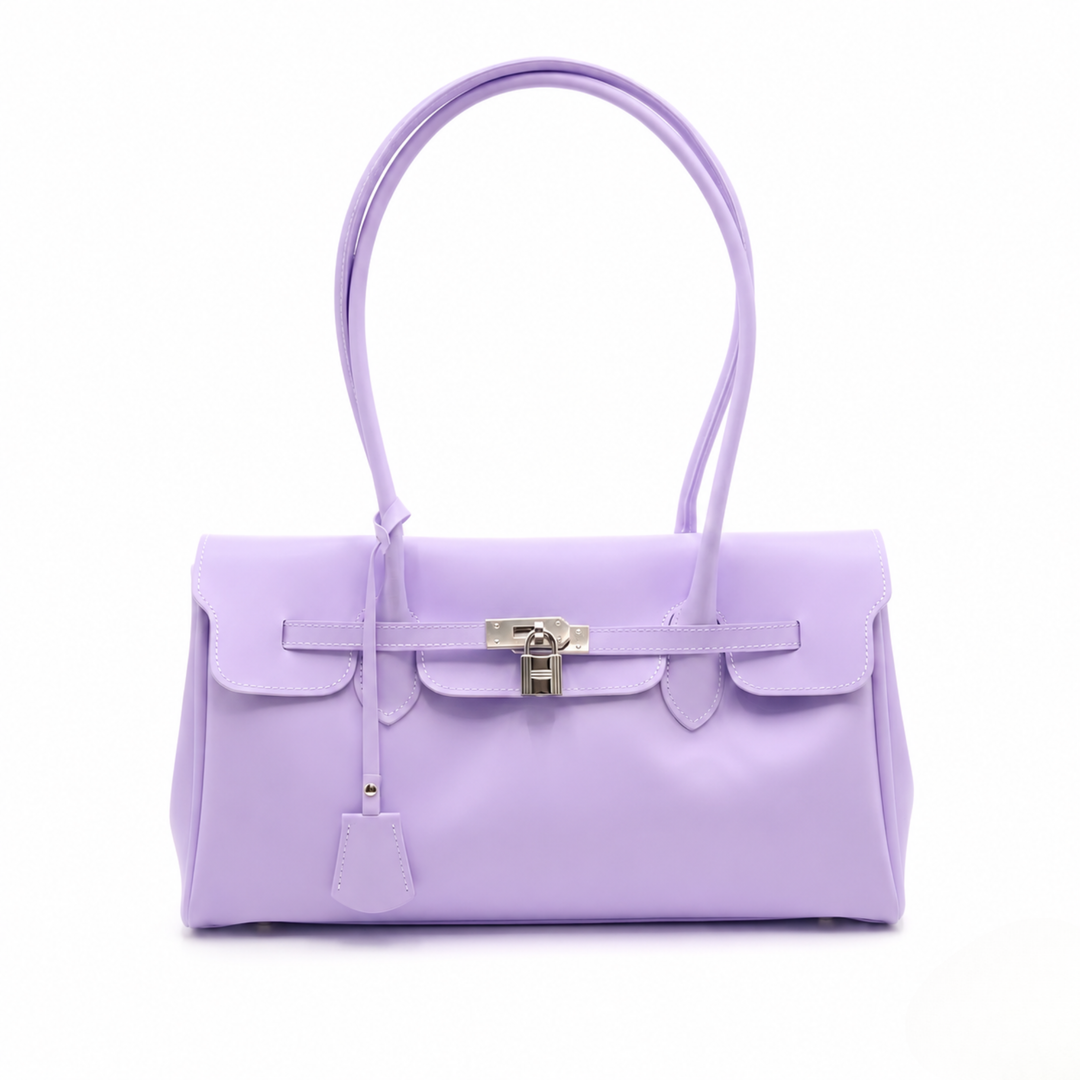 Lavender Jelly Padlock Shoulder Bag