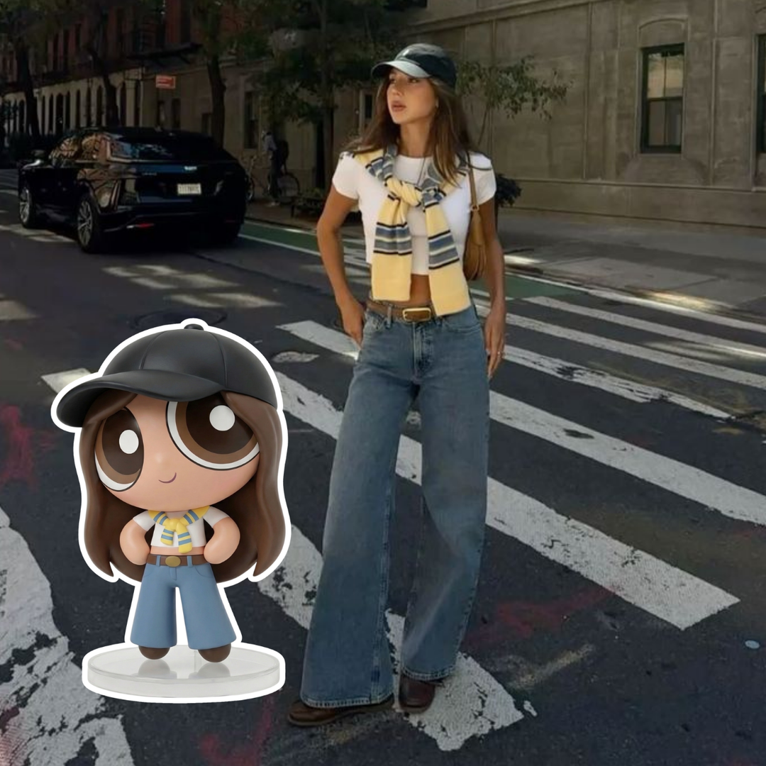 カスタム レトロ カートゥーン ヒーロー フィギュア（8cm）