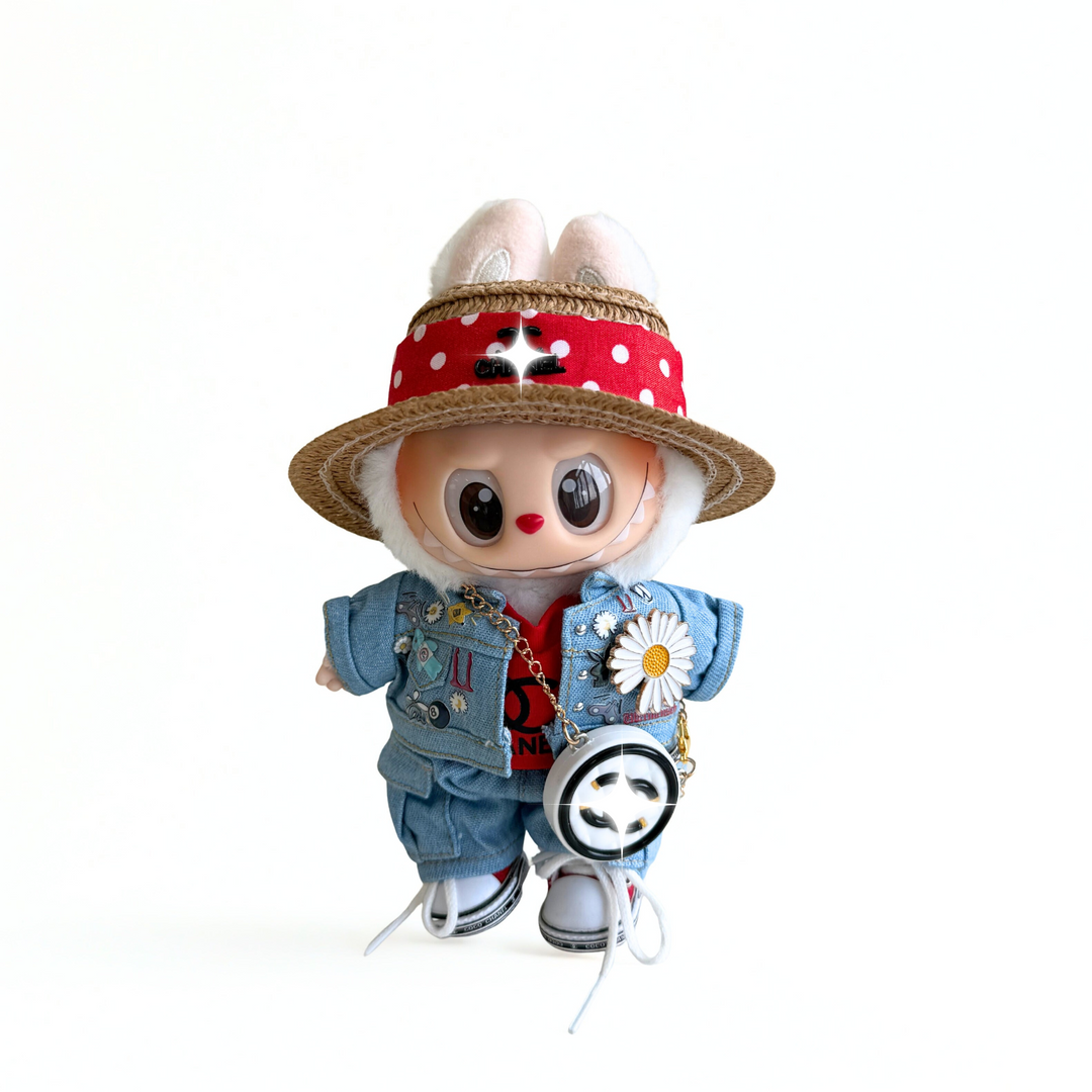 Labubu Denim Outfit Set – K-Pop Idol Collection (7 Items) – Labubu plush doll outfit handmade kawaii Pop Mart collectible ...