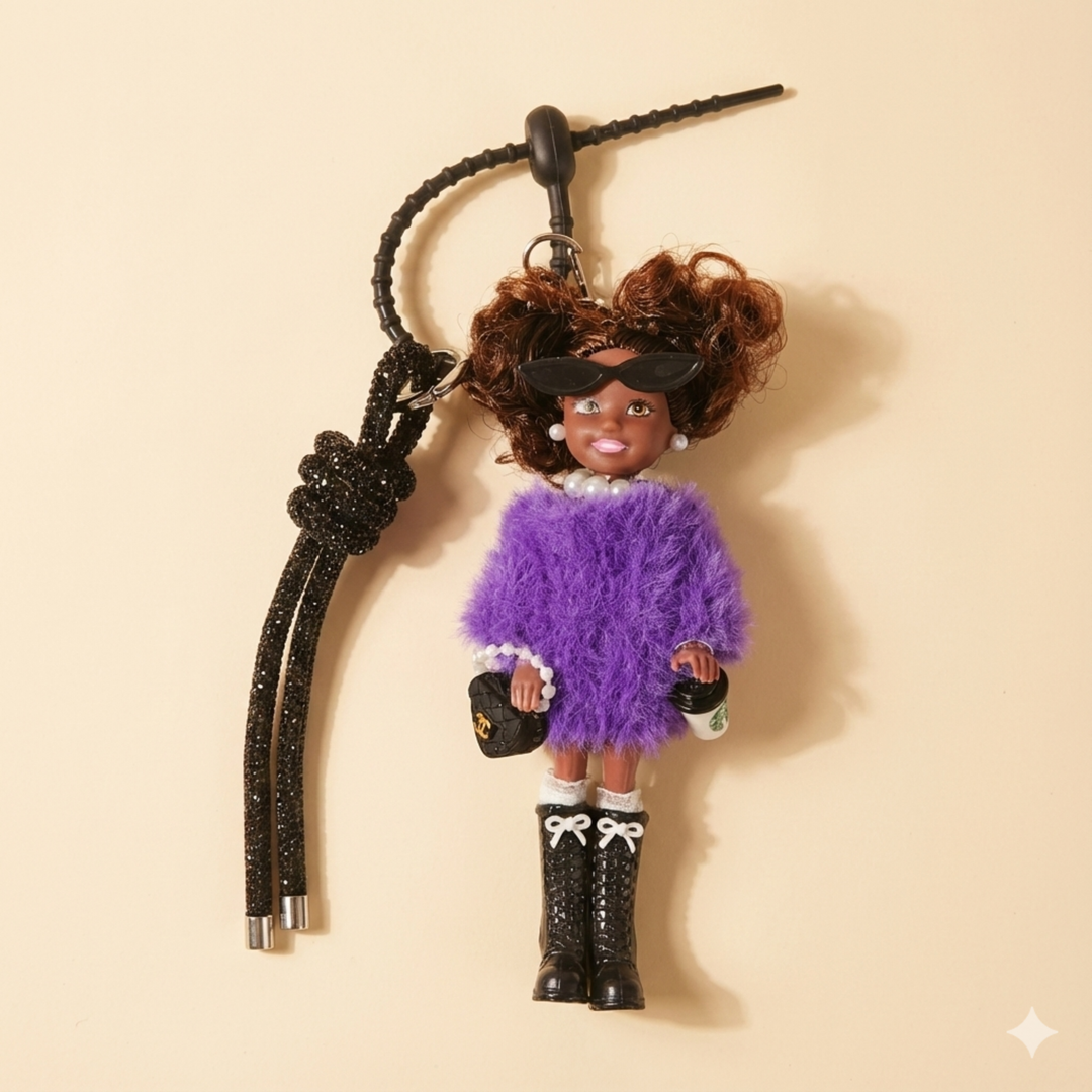 Tiny Style Doll Violet Glam Sunnies – kawaii fan merch collectible handmade gift Lizzie & Friends