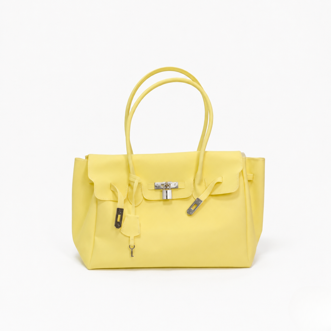 Yellow Jelly Padlock Tote Bag