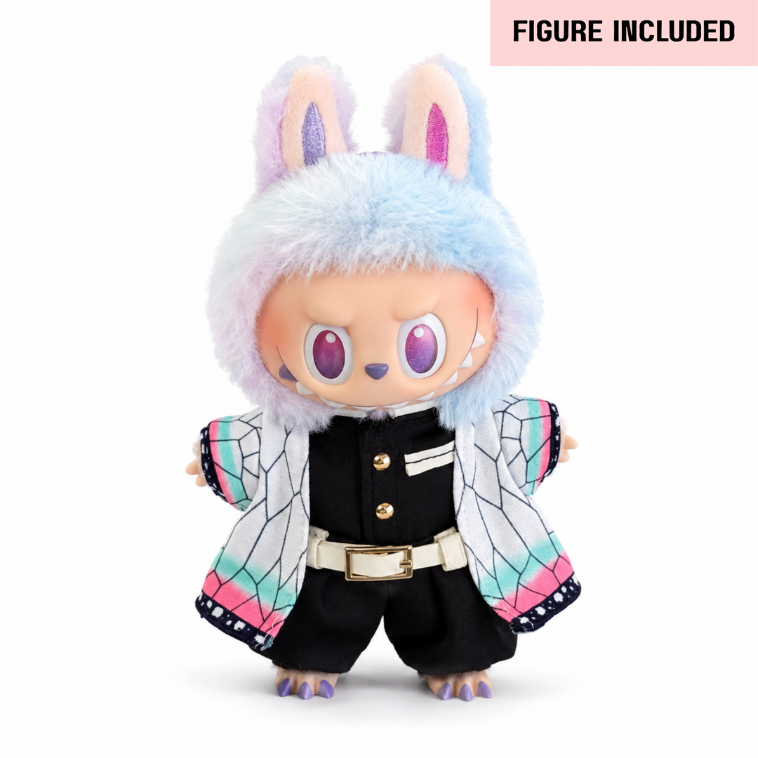 Labubu Demon Slayer Shinobu Outfit Set – Complete with Authentic Luck Figure
