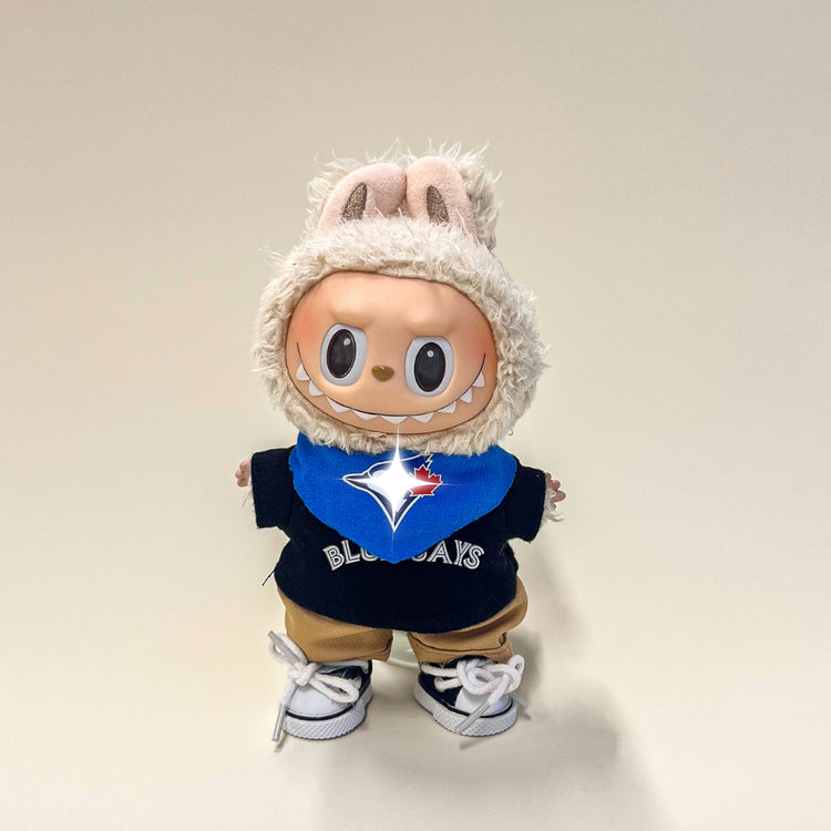 Labubu Baseball Outfit Set –  TBJ Midnight – Labubu plush doll outfit handmade kawaii Pop Mart collectible accessory