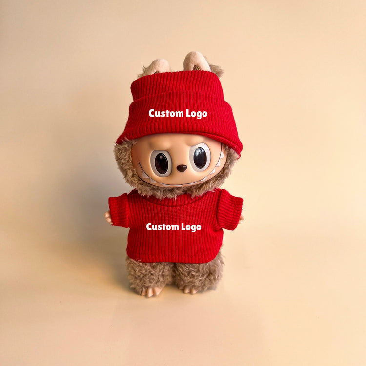 Labubu Custom Logo Outfit – Beanie & Sweater Set (Multiple Colors) size comparison – Lizzie & Friends