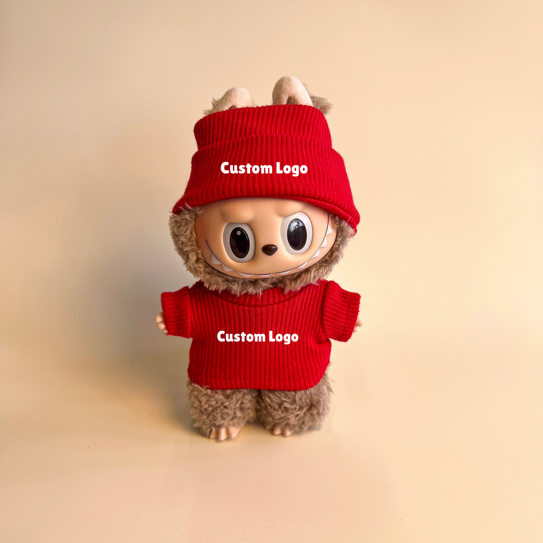 Labubu Custom Logo Outfit – Beanie & Sweater Set (Multiple Colors) size comparison – Lizzie & Friends