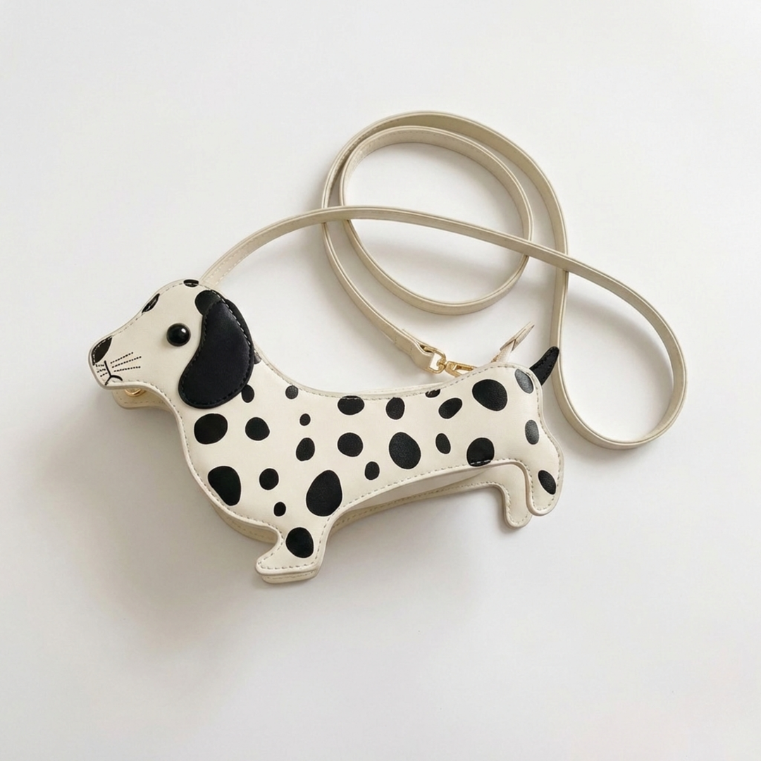 Whimsical Dalmatian Dog Crossbody Bag