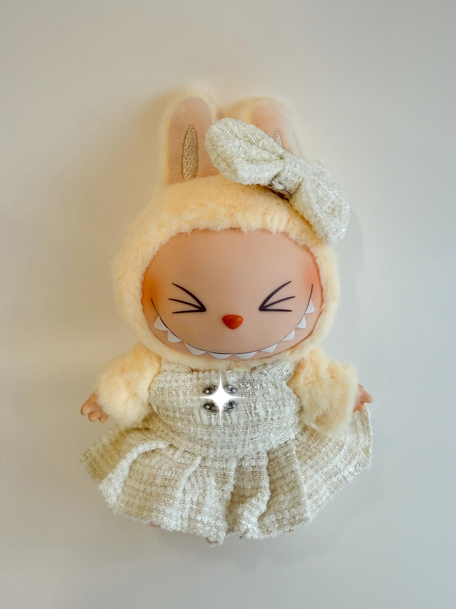 labubu dressed in designer Labubu designer dress (outfit only) POP MART