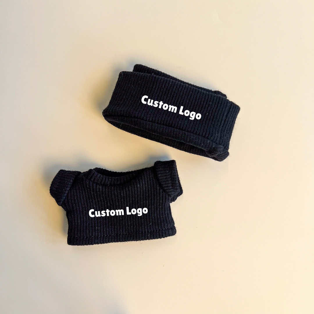 Labubu Custom Logo Outfit – Beanie & Sweater Set (Multiple Colors) flat lay product shot – Lizzie & Friends