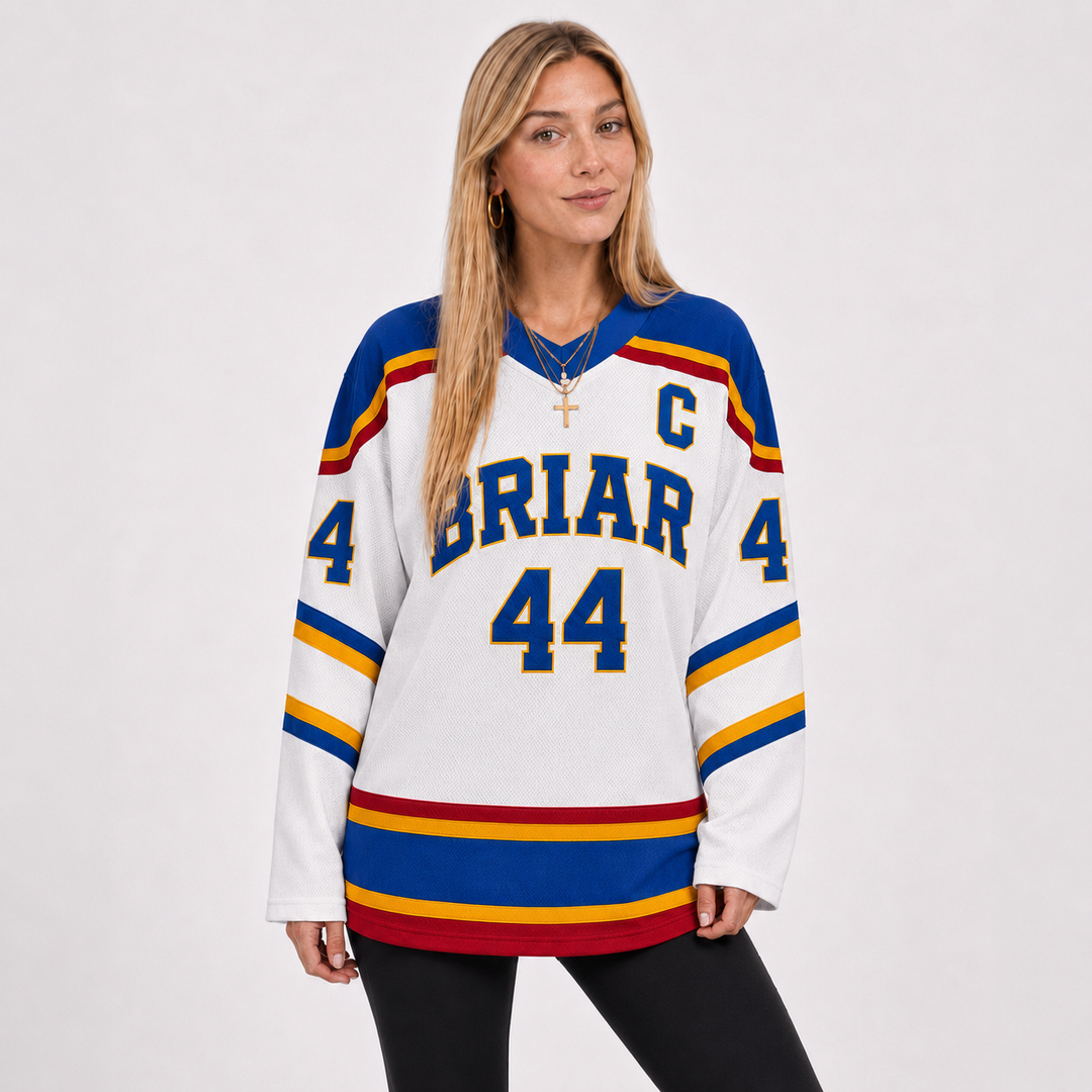 Graham No. 44 Briar Hockey Jersey - White Pro Edition