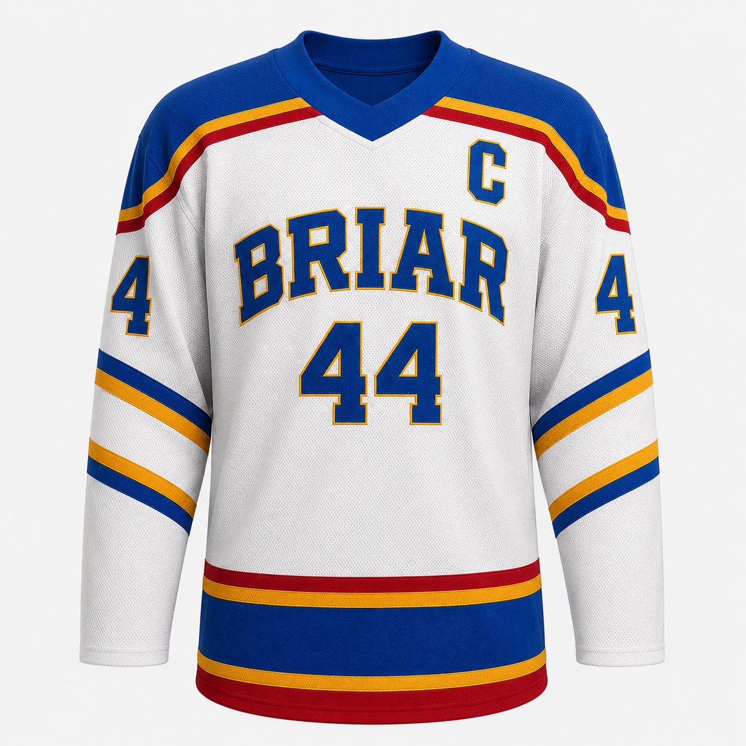 Graham No. 44 Briar Hockey Jersey - White Pro Edition