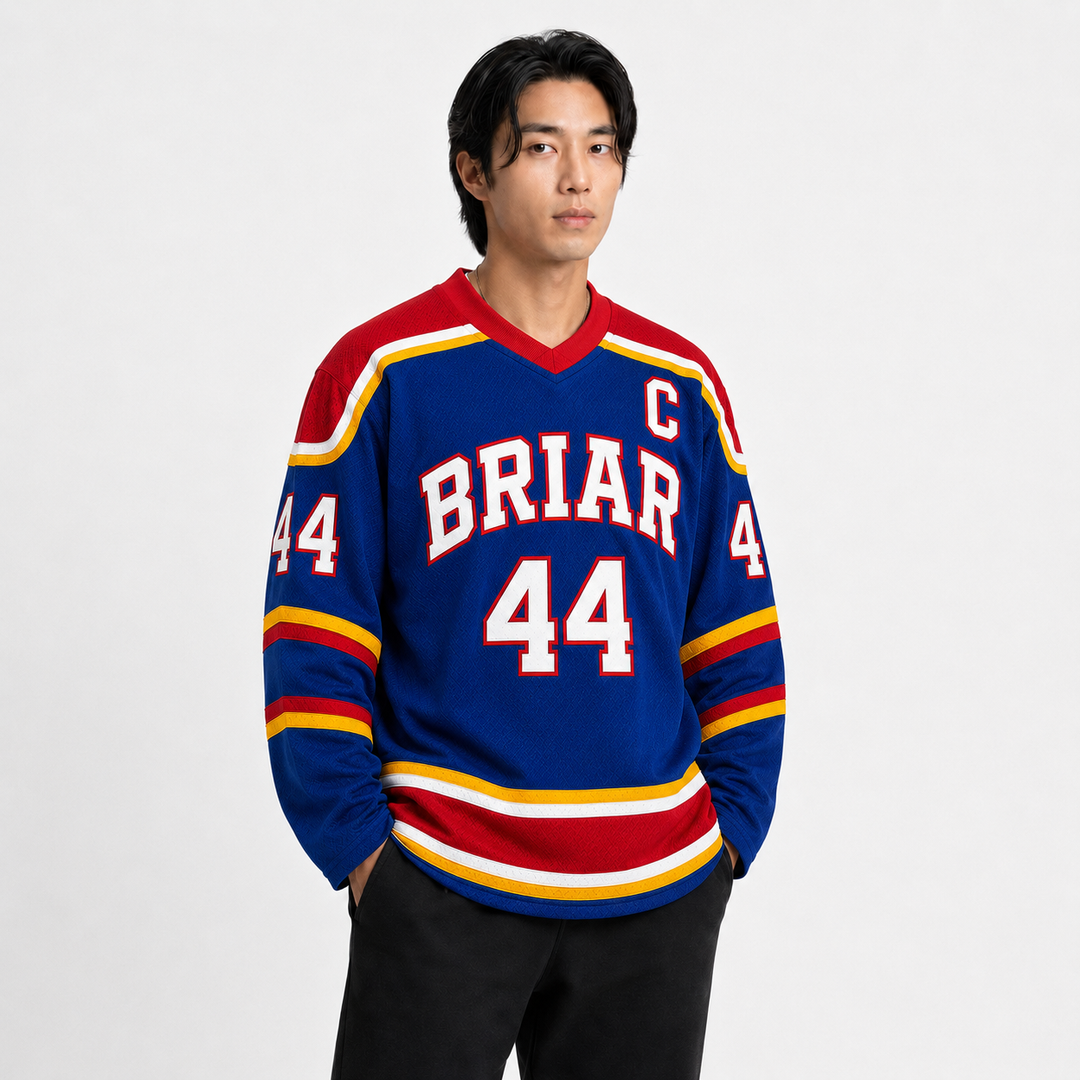 Briar No. 44 Hockey Jersey – Blue Captain's Edition