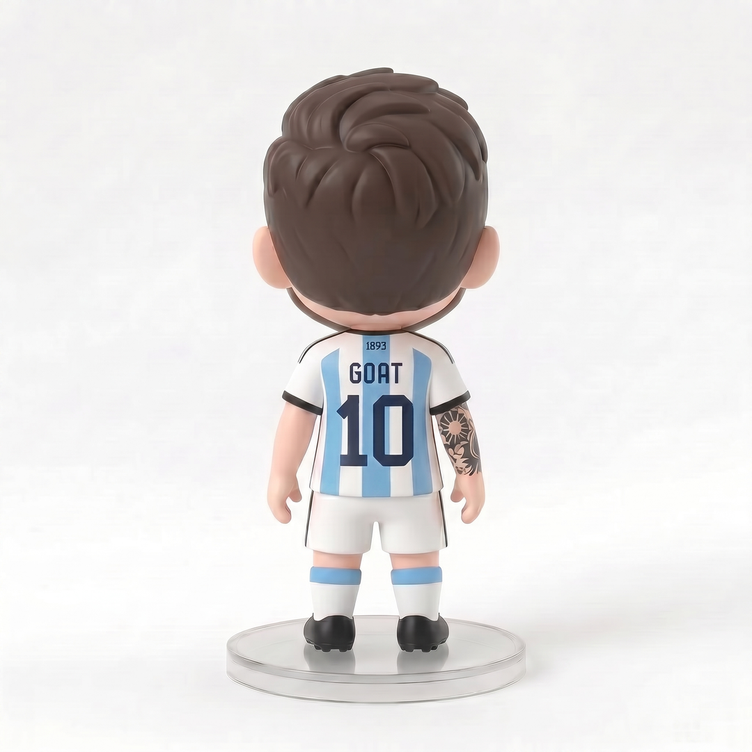 100% Handmade Football "The Real Goat #10" Collectible Figure