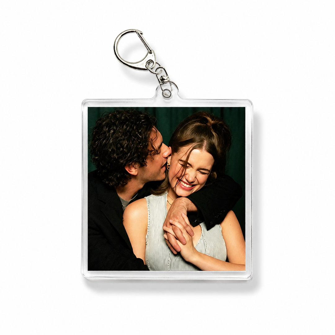 Square Acrylic Keychain – Booth Kiss