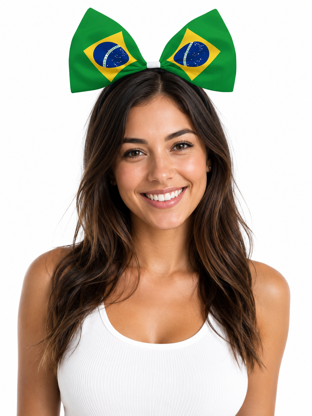 Brazil Flag Bow Headband