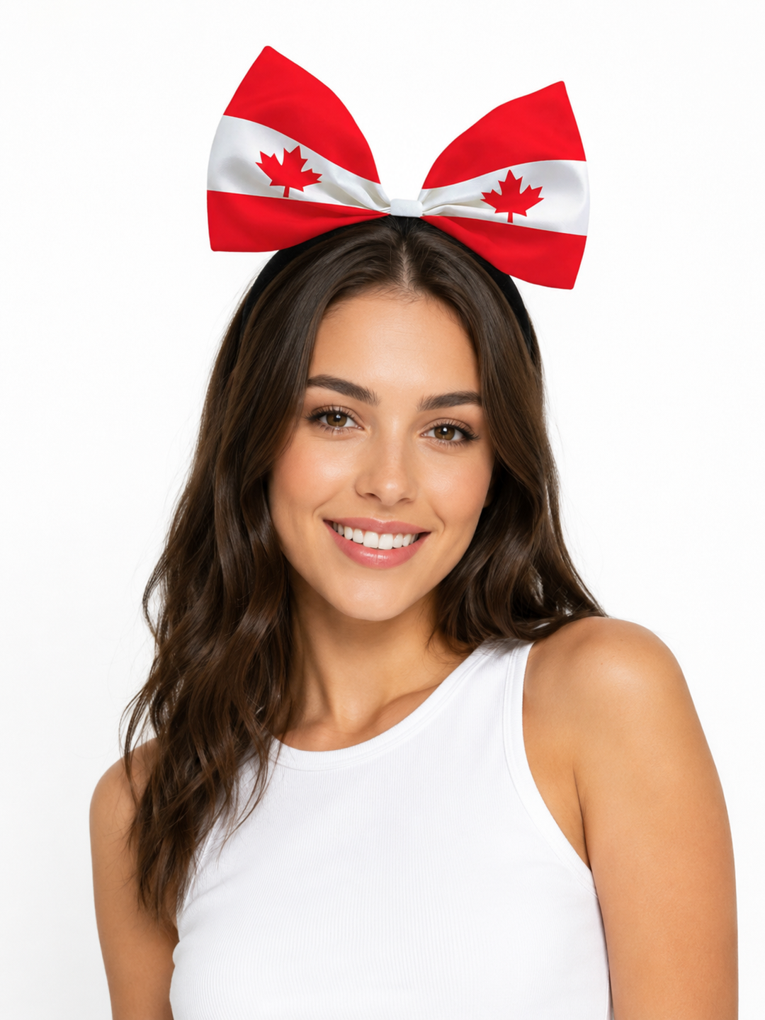 Canada Flag Bow Headband