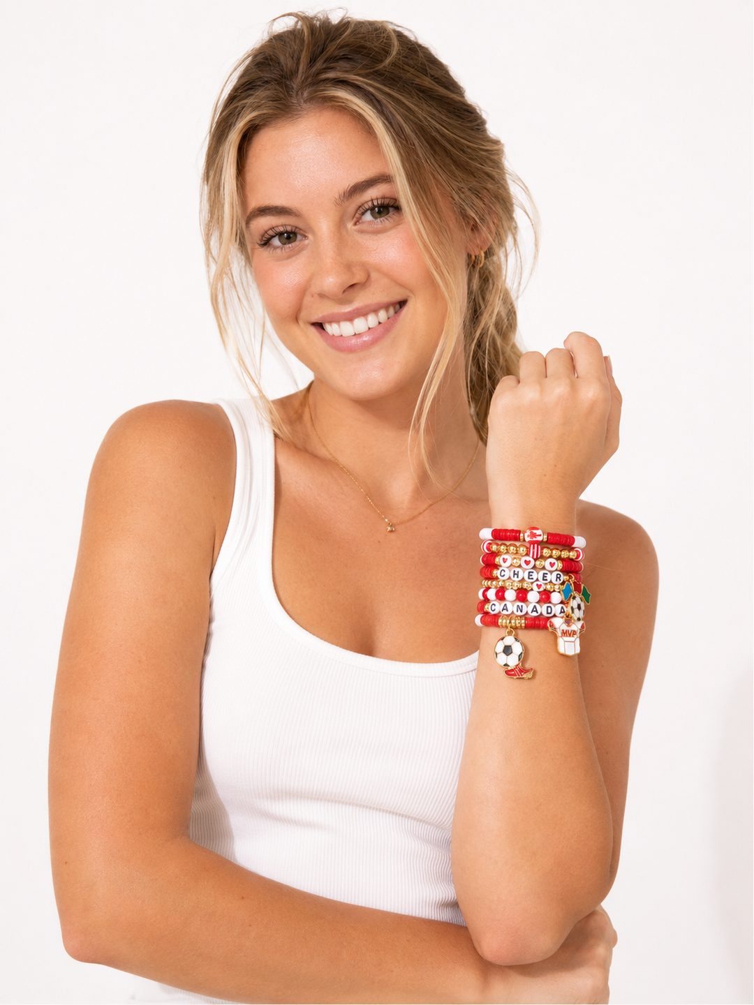 Canada Football Bracelet Stack