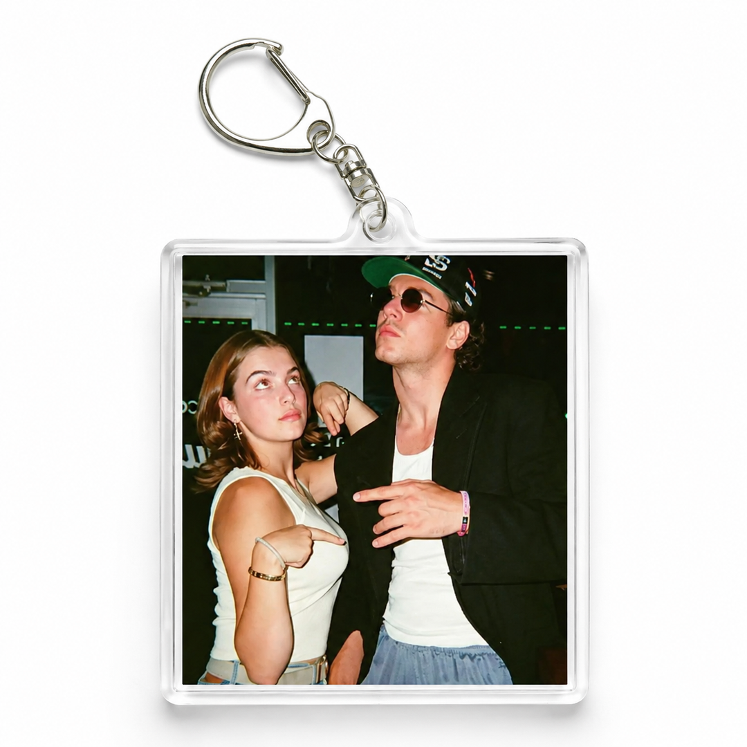 Square Acrylic Keychain – Cool Duo