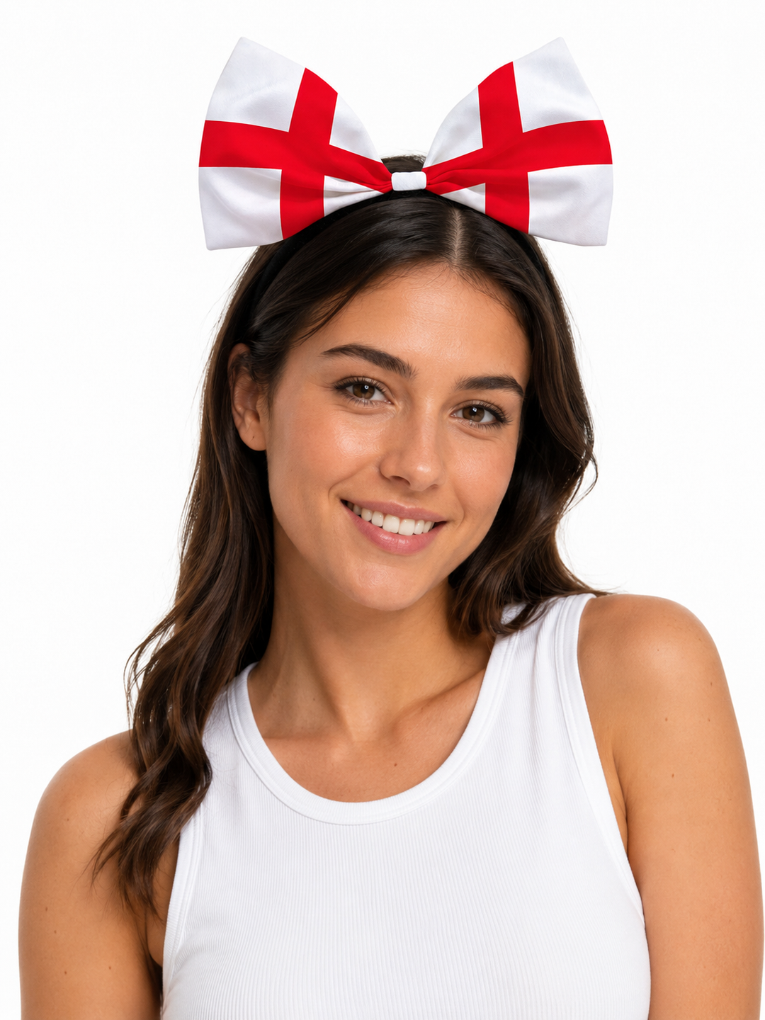 England Flag Bow Headband