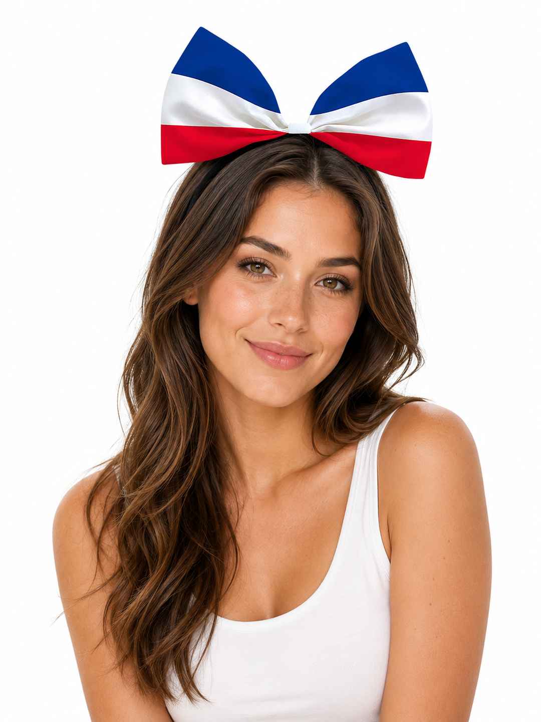 France Flag Bow Headband