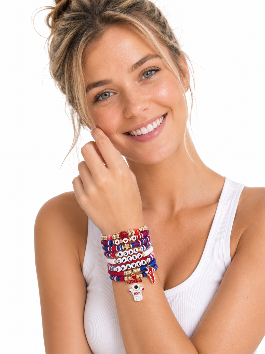 France Football Bracelet Stack