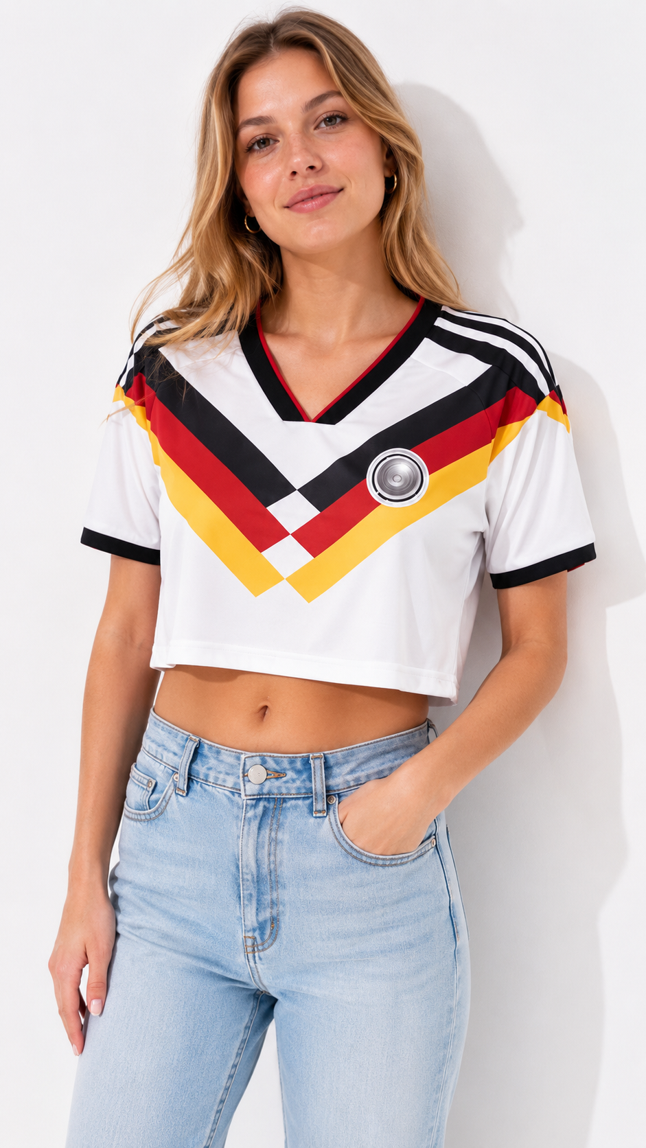Germany Crest Crop Jersey Top