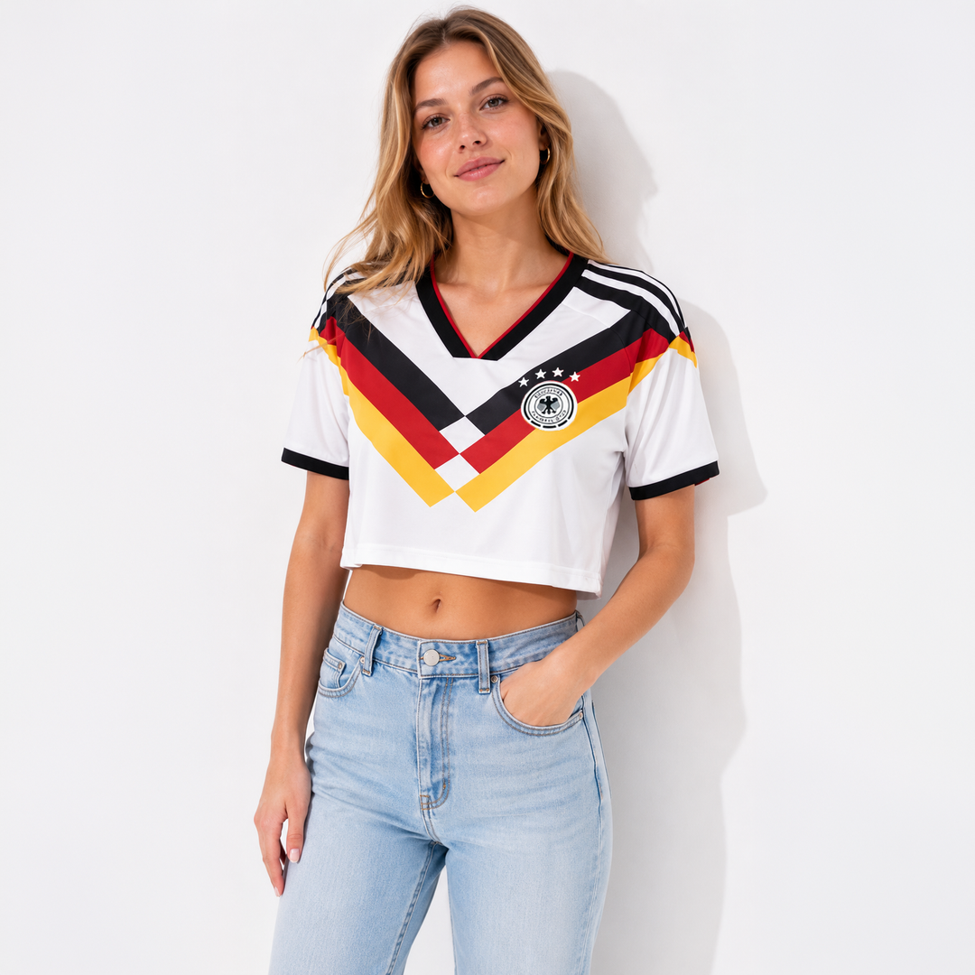 Germany Crest Crop Jersey Top