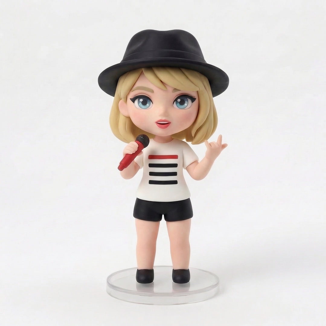 Pop Star "Swift Singer" Collectible Figure – Red Edition