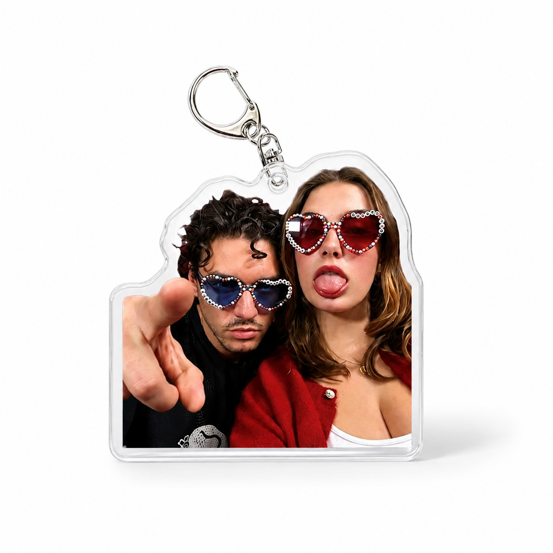 Shaped Acrylic Keychain – Heart Shades