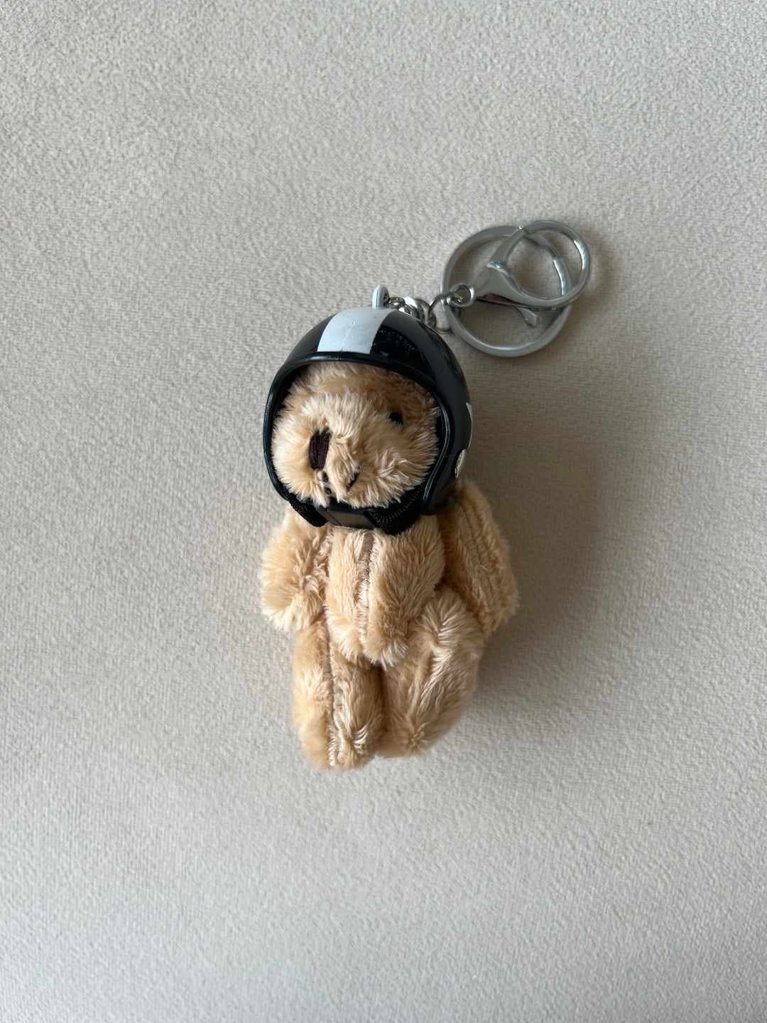 Black Helmet Biker Bear Bag Charm