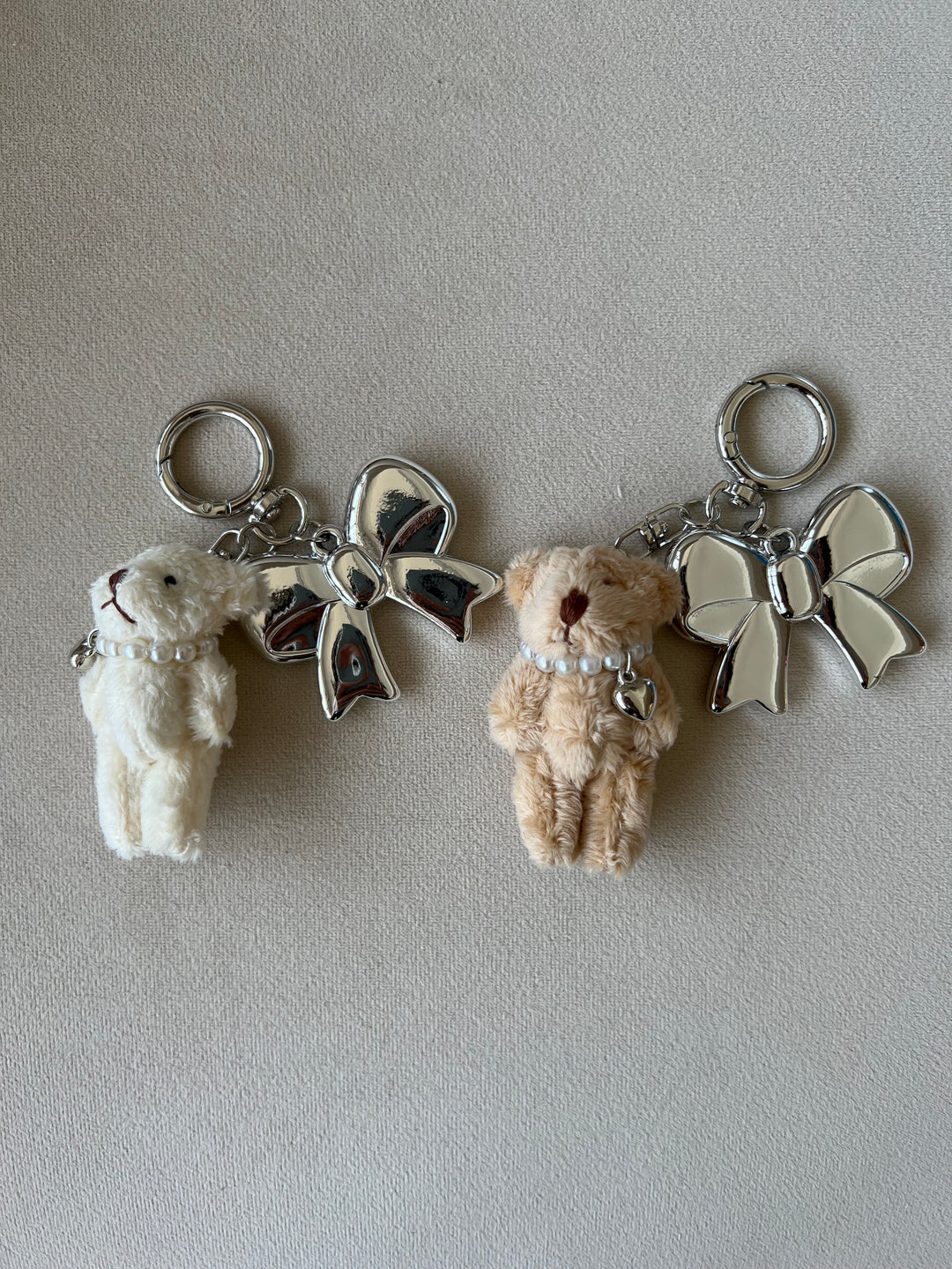 Teddy Bear Bow Bag Charm