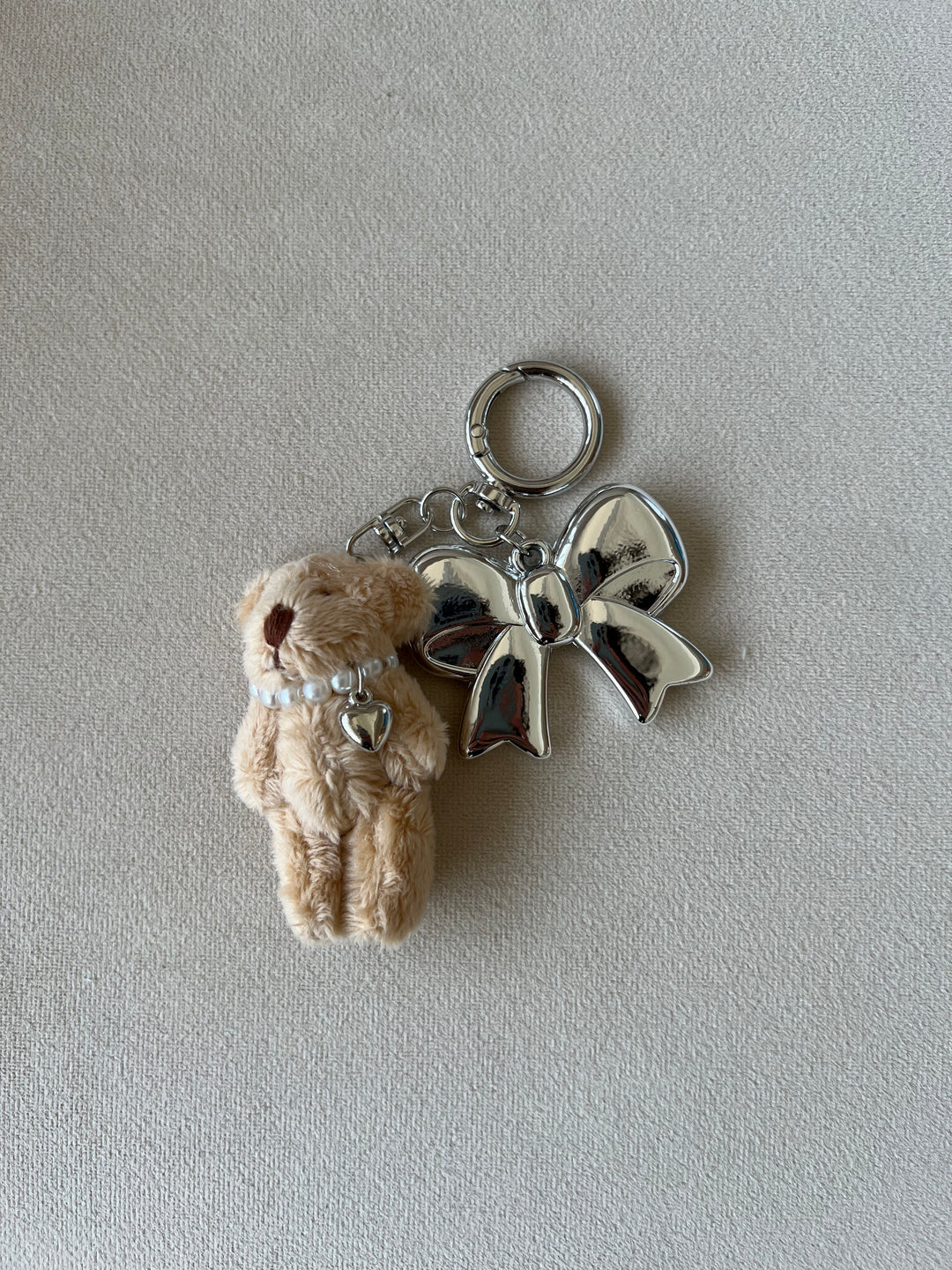 Teddy Bear Bow Bag Charm