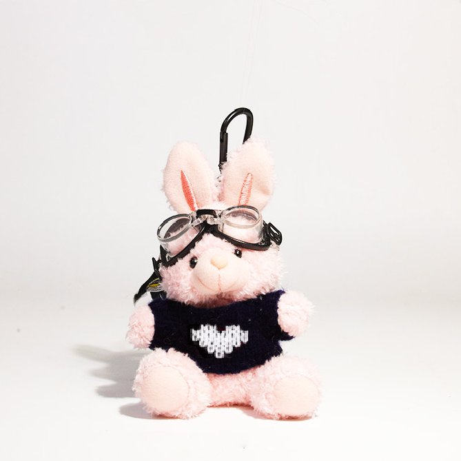 Heart Sweater Aviator Bunny Bag Charm