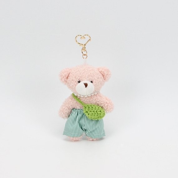 Charming Pastel Teddy Bear Bag Charm Collection