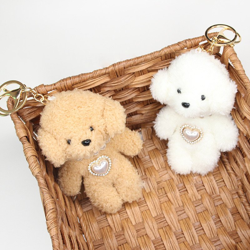 Adorable Poodle Plush Bag Charm