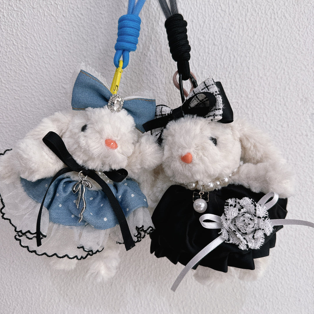 Elegant Bunny Duo Bag Charm Collection