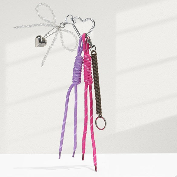 Whimsical Heart Cord Bag Charm