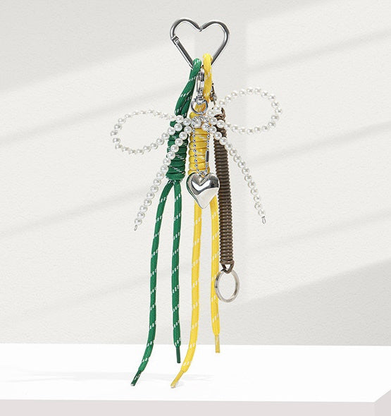 Whimsical Heart Cord Bag Charm