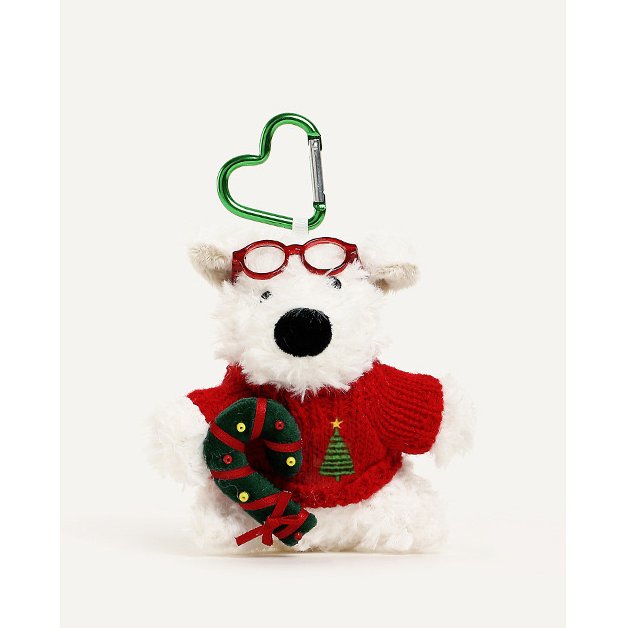 Scholarly Holiday Pup Charm