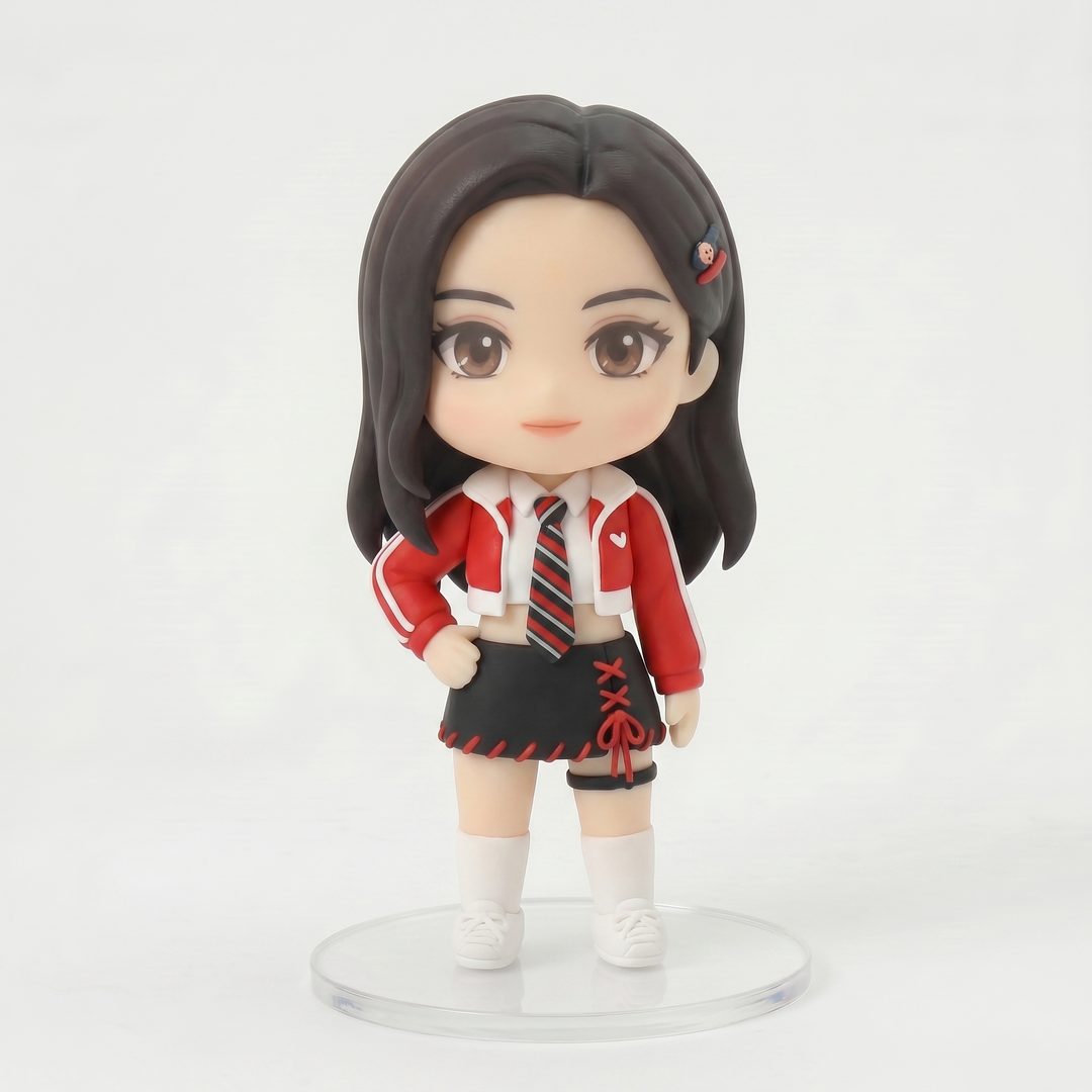 100% Handmade KPOP Star "Jennie Red" Collectible Figure