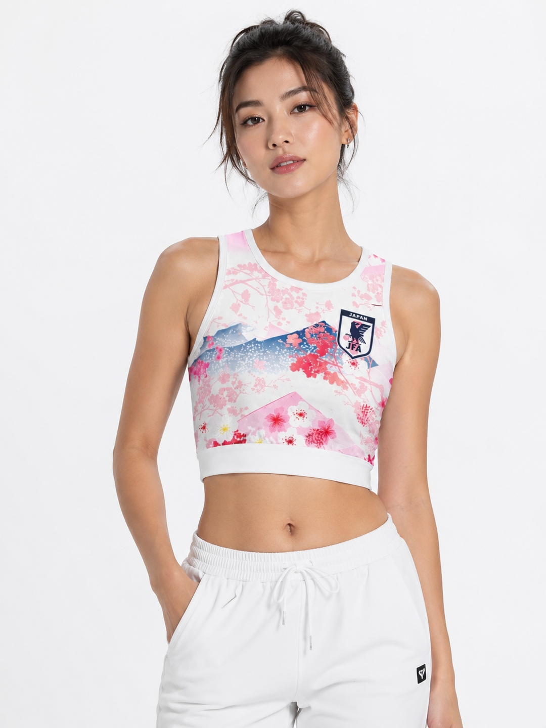 Japan Cherry Blossom Crop Tank Top
