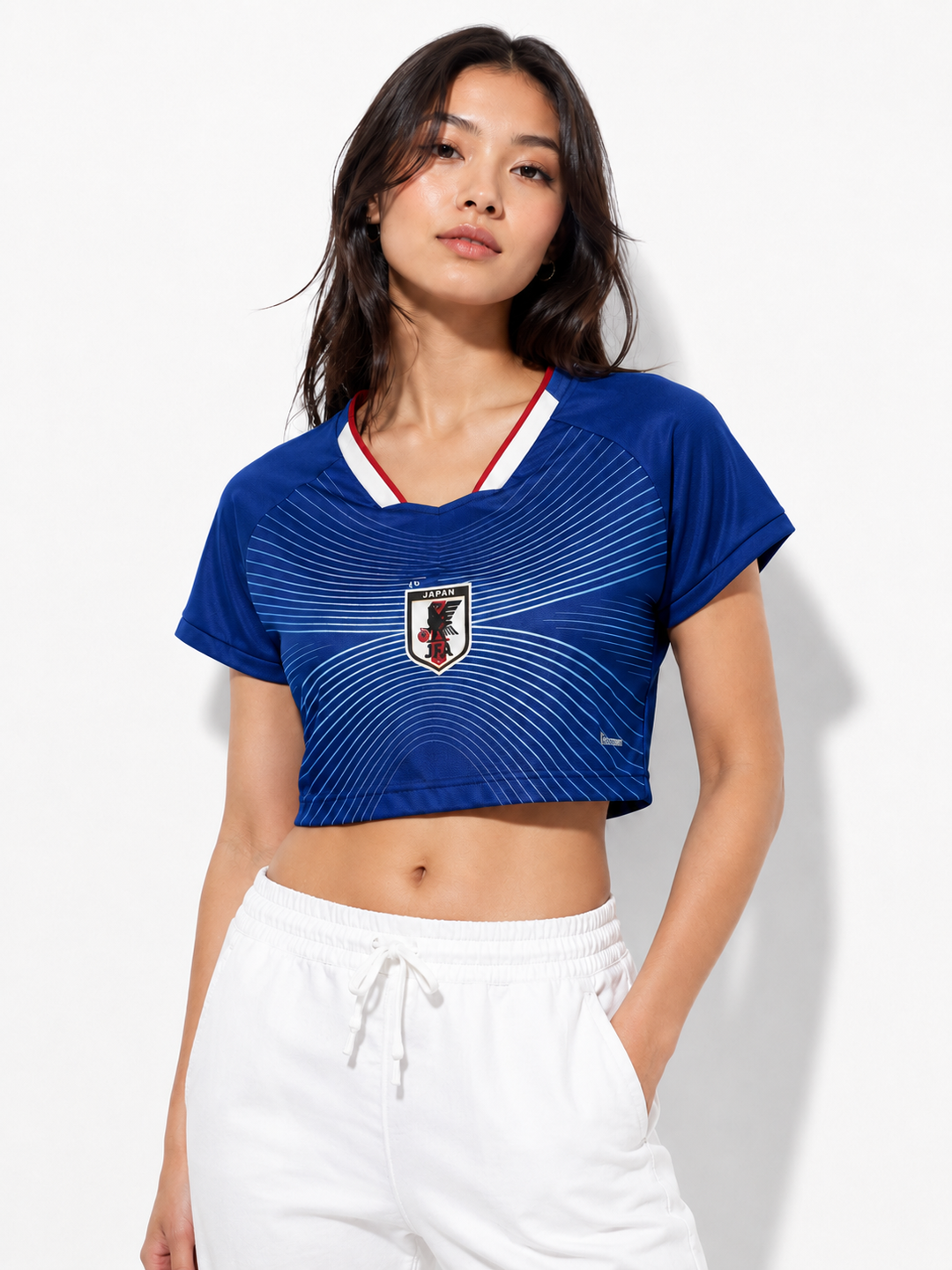 Japan Crest Crop Jersey Top