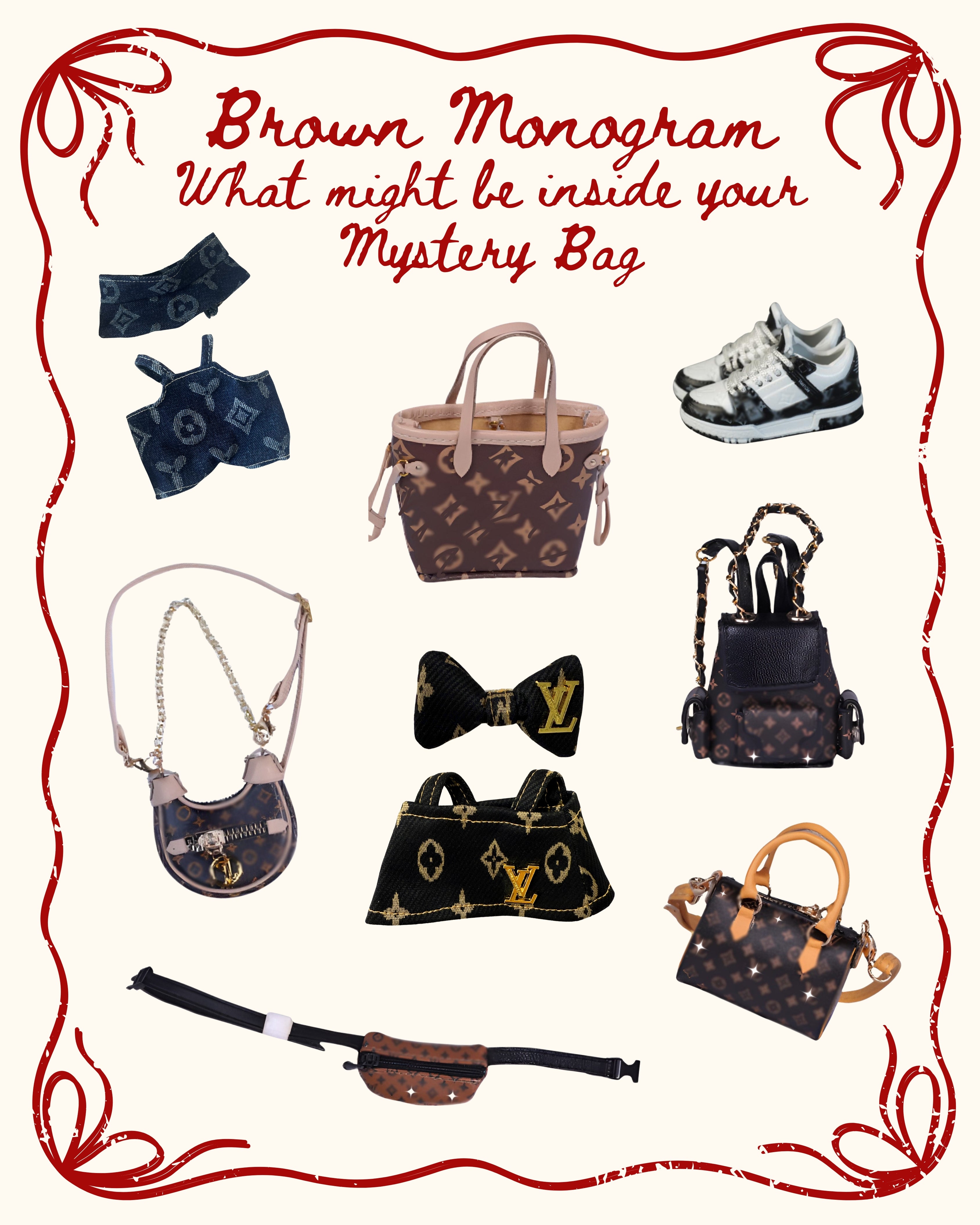 Labubu Accessories Mystery Bag – Exclusive Edition flat lay product shot – Lizzie & Friends