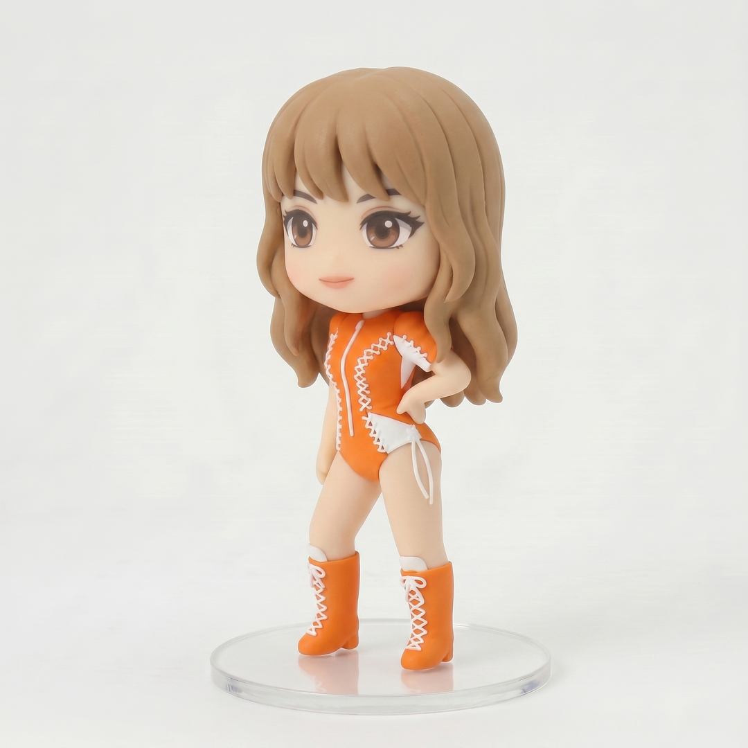 100% Handmade KPOP Star "Lisa Orange" Collectible Figure